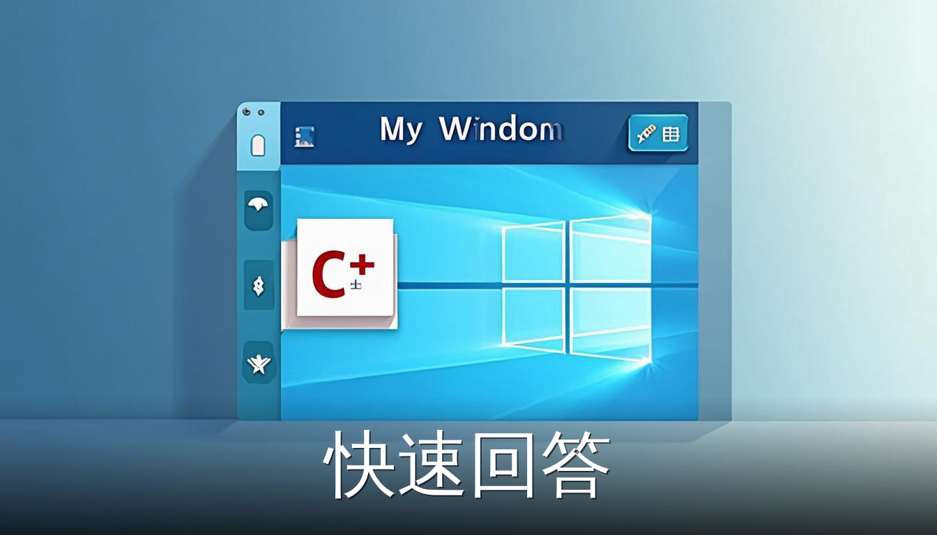 Windows窗口编程C++概念图，展示窗口和开发工具