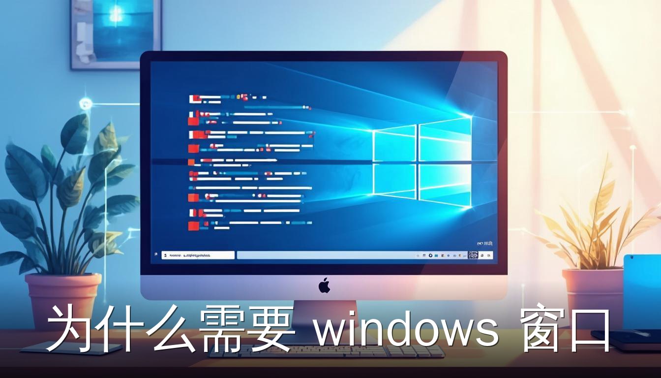 Windows窗口编程C++开发环境示意图，包含代码和窗口界面