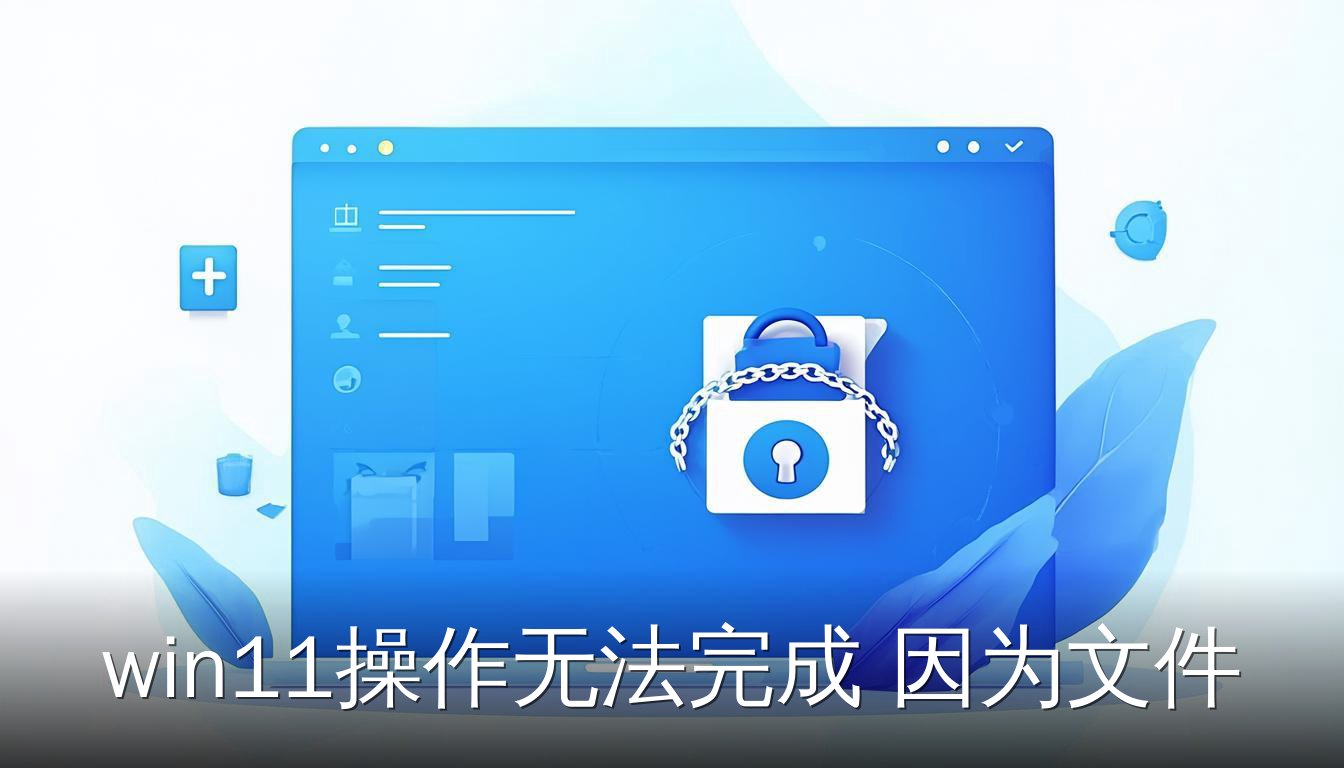 win11操作无法完成 因为文件已在windows 资源管理器 中打开 错误提示的扁平插画