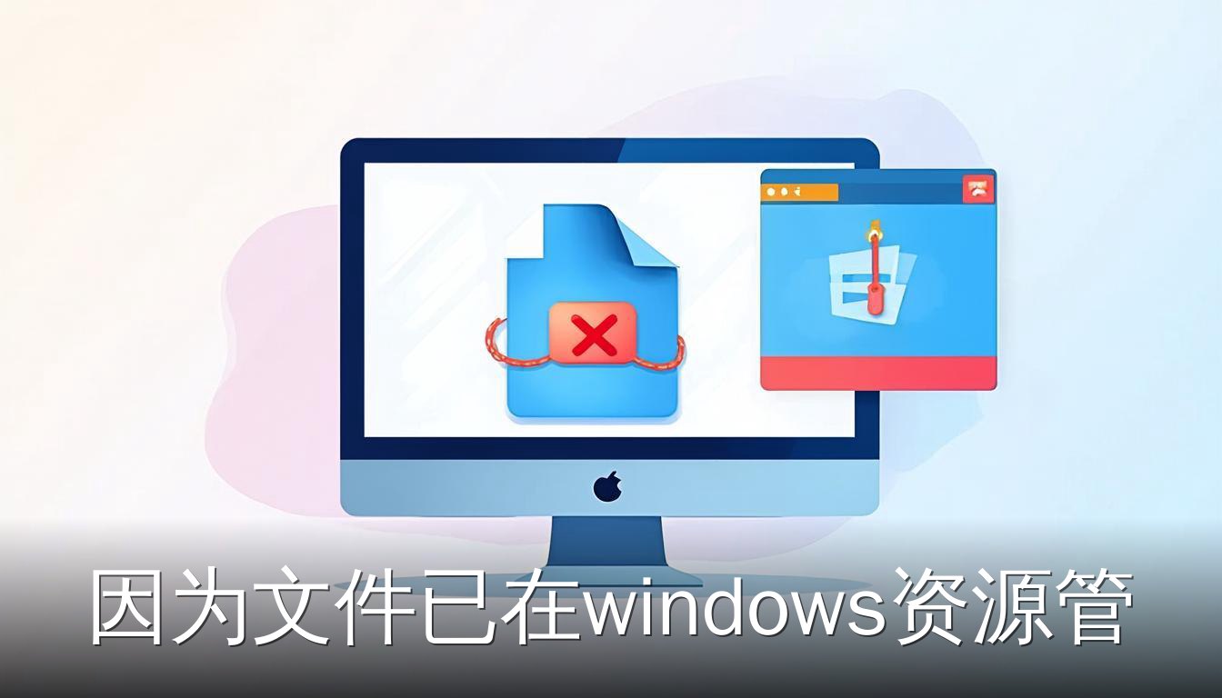 文件在Windows资源管理器中打开无法删除的示意图，显示文件被锁定