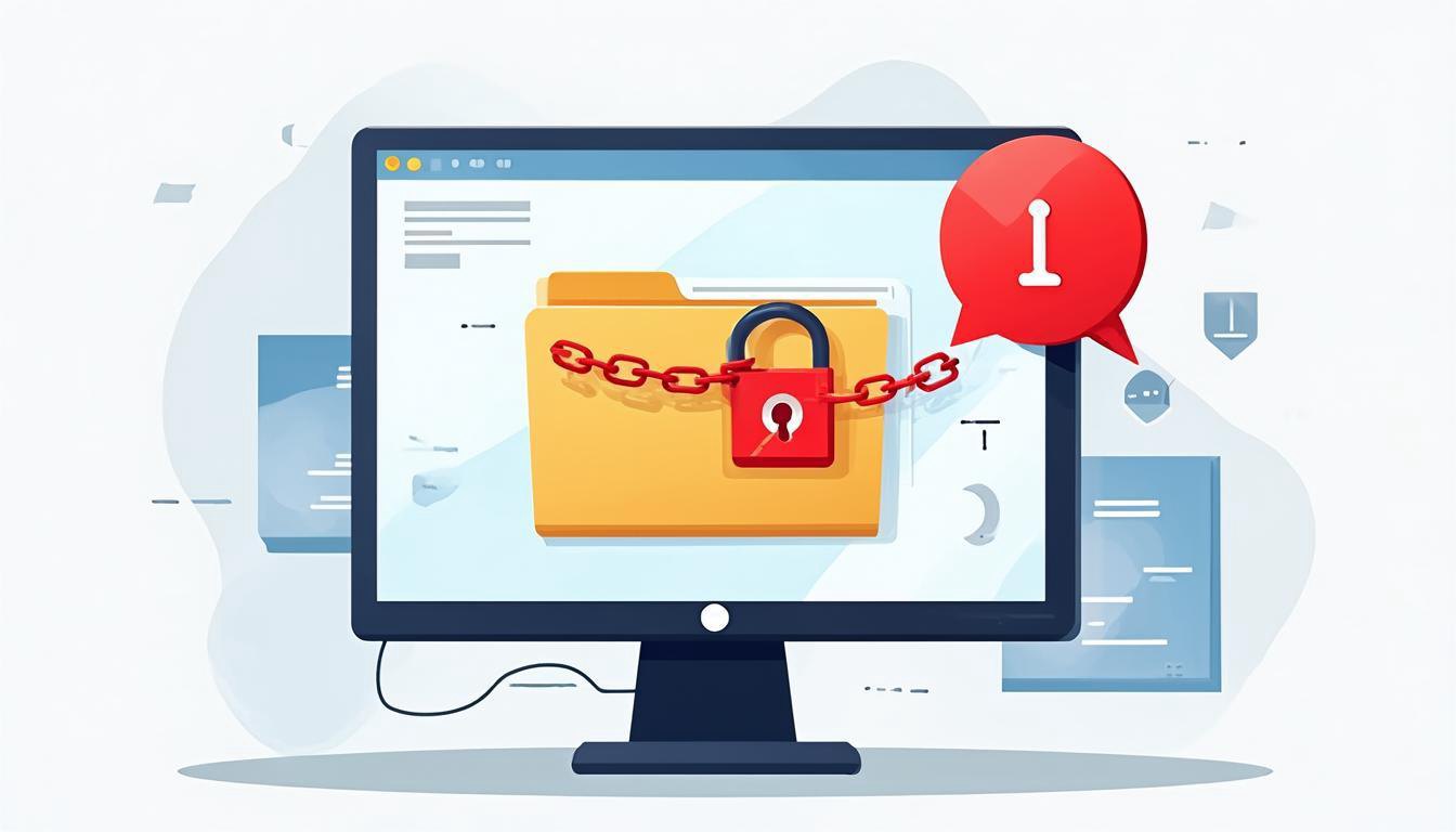 操作无法完成 因为文件已在 windows 资源管理器 中打开 错误提示 扁平插画